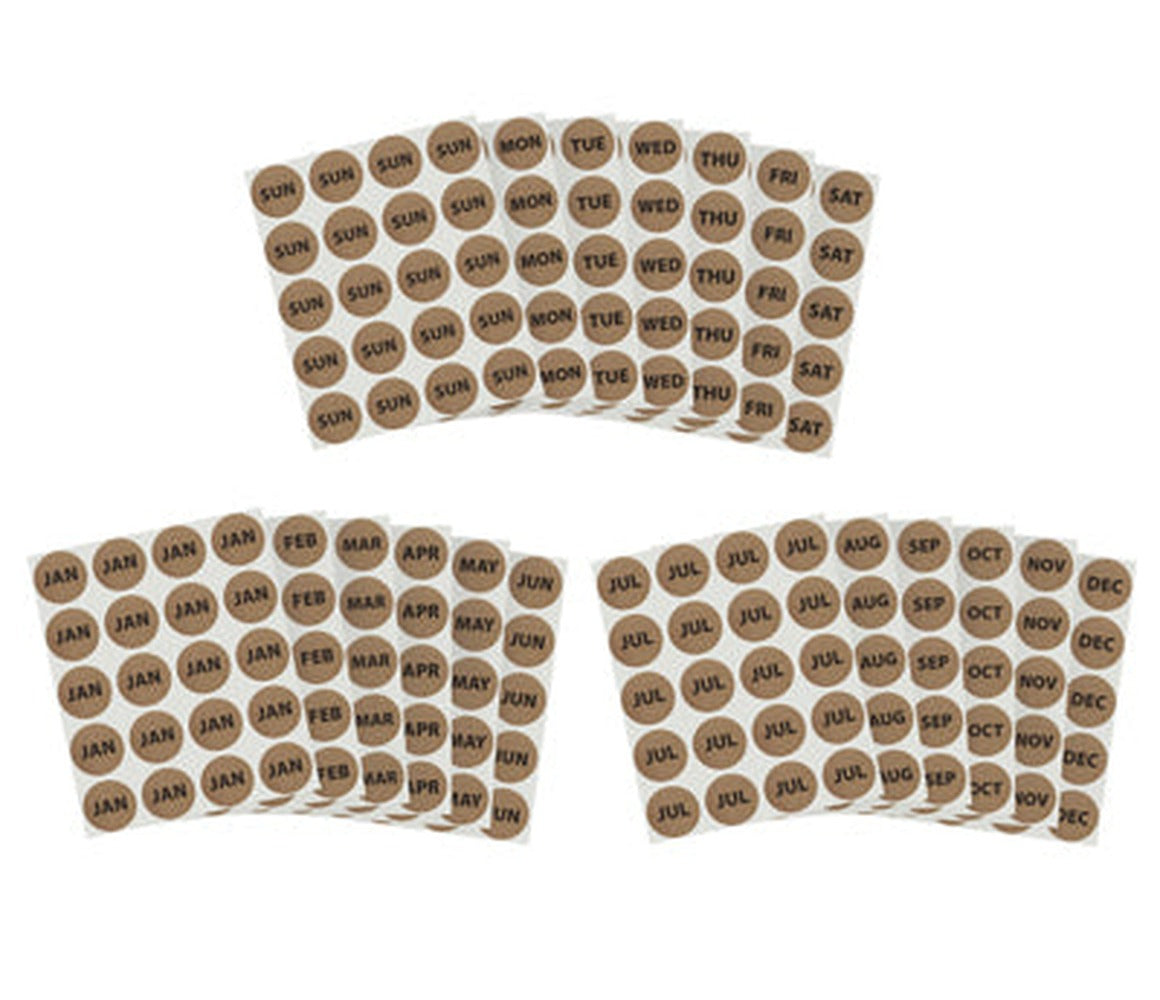 True Kraft Paper Dot Labels: 1080/Pack, Permanent Adhesive 1