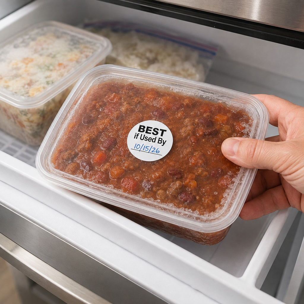 Removable Freezer-Safe Best If Used By Food Date Labels - 1.5 Inch, 500/Roll