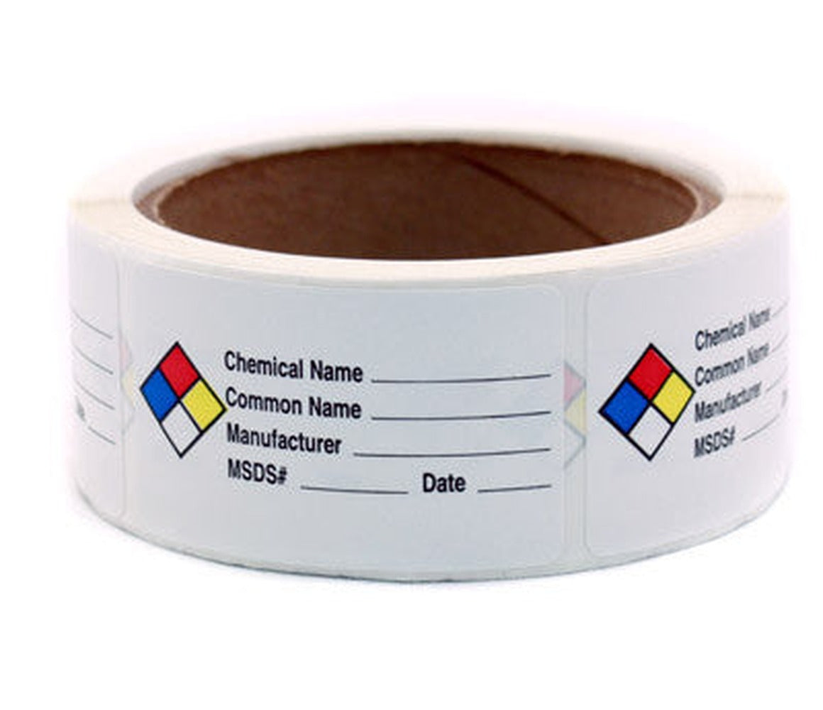 Write-In HMIG RTK Chemical Name Labels | Writable Paper Material - larger clean product image