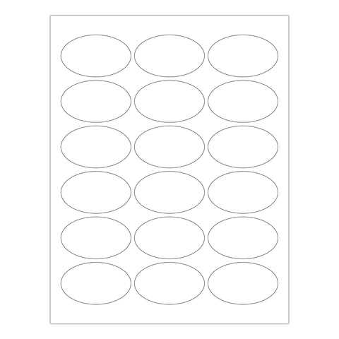 1.5 by 2.5 Oval Printable Labels