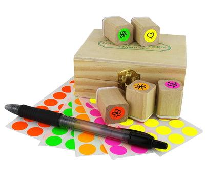 Color Code Stickers on artisan ink stamps