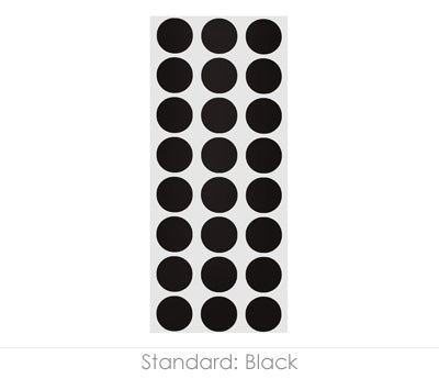 1/2 Permanent Round, Color-Code Dots: 1,200/Pack - Black