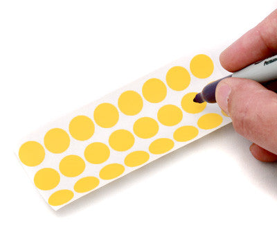 ChromaLabel 1/2 Permanent Round Color-Code Sheeted Dot Pack (Standard): 1,200/Pack
