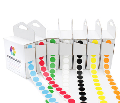 1/2 Dot Labels, Assorted Pastel Soft Colors Kit (5 Colors) | Permanent  Adhesive — 1,200 Color-Code Dots/ Pack