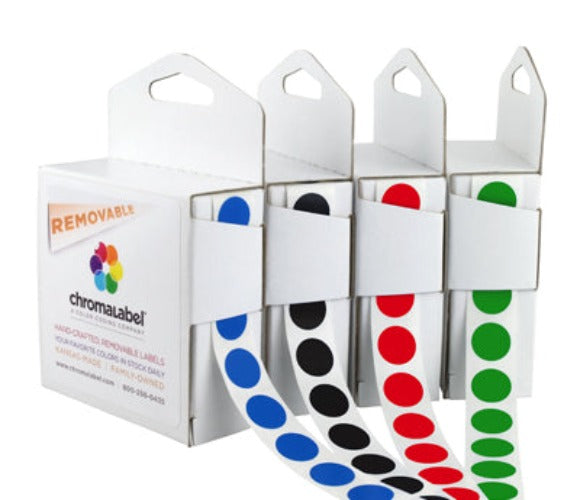 Self-Adhesive Colored Dots | Removable Color-Coding Labels