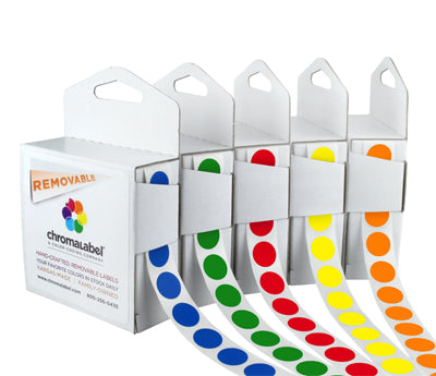 0.5" Clean Remove Color Coding Labels