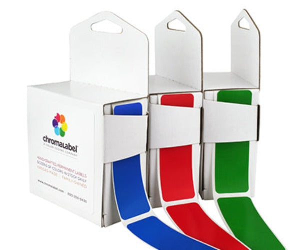 1" x 3" Colored Rectangle Labels