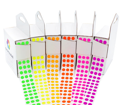 The 38 Collection - 1/4 Color Coding Permanent Dot Sticker Kit: 1140/Pack