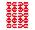 Color Coded Day of the Week Labels, Monday