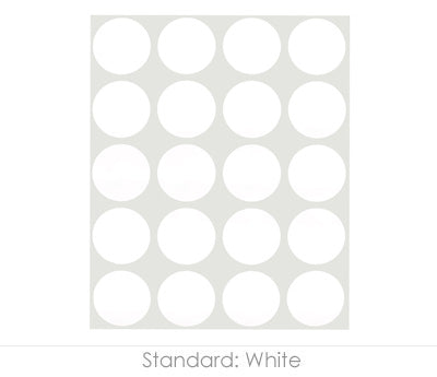 ChromaLabel 1 Permanent Round, Color-Code Dots: 1,000/Pack - White