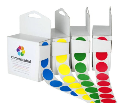 1" Colored Dot Sticker Labels