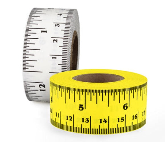 Medical Roll Ruler Sticker Clean-Remove Sticky Ruler Tape (41 Rulers per Roll) - 1 inch wide