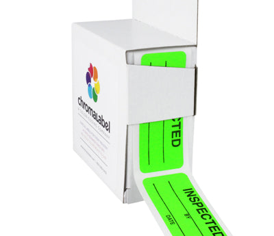 Quality Control Inventory Labels (Bright Neon) - 200 per Dispenser Box
