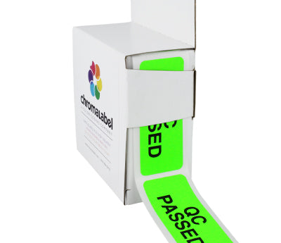 Neon Green Quality Control Labels