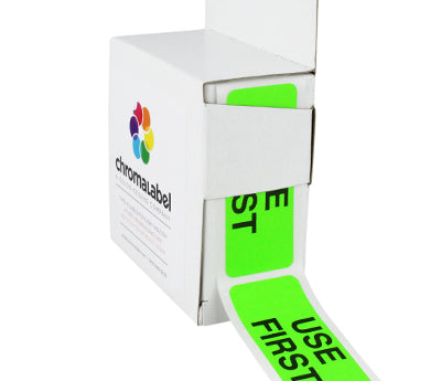 Quality Control Inventory Labels (Bright Neon) - 200 per Dispenser Box