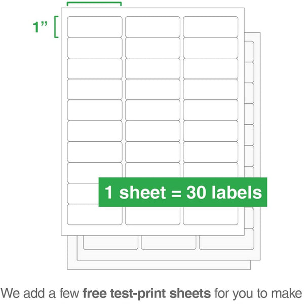 Matte White Address Labels for Printers | 1 matte-white-address-labels-for-printers-1-x-2-5-8-750-pack