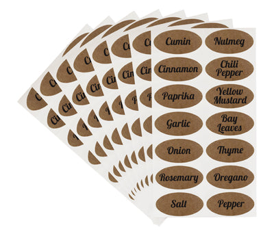 Kraft Stickers for Labeling Spices