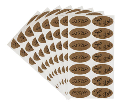 Wedding Ring Print Seal Stickers, 1-Inch, 100-pack, Gold