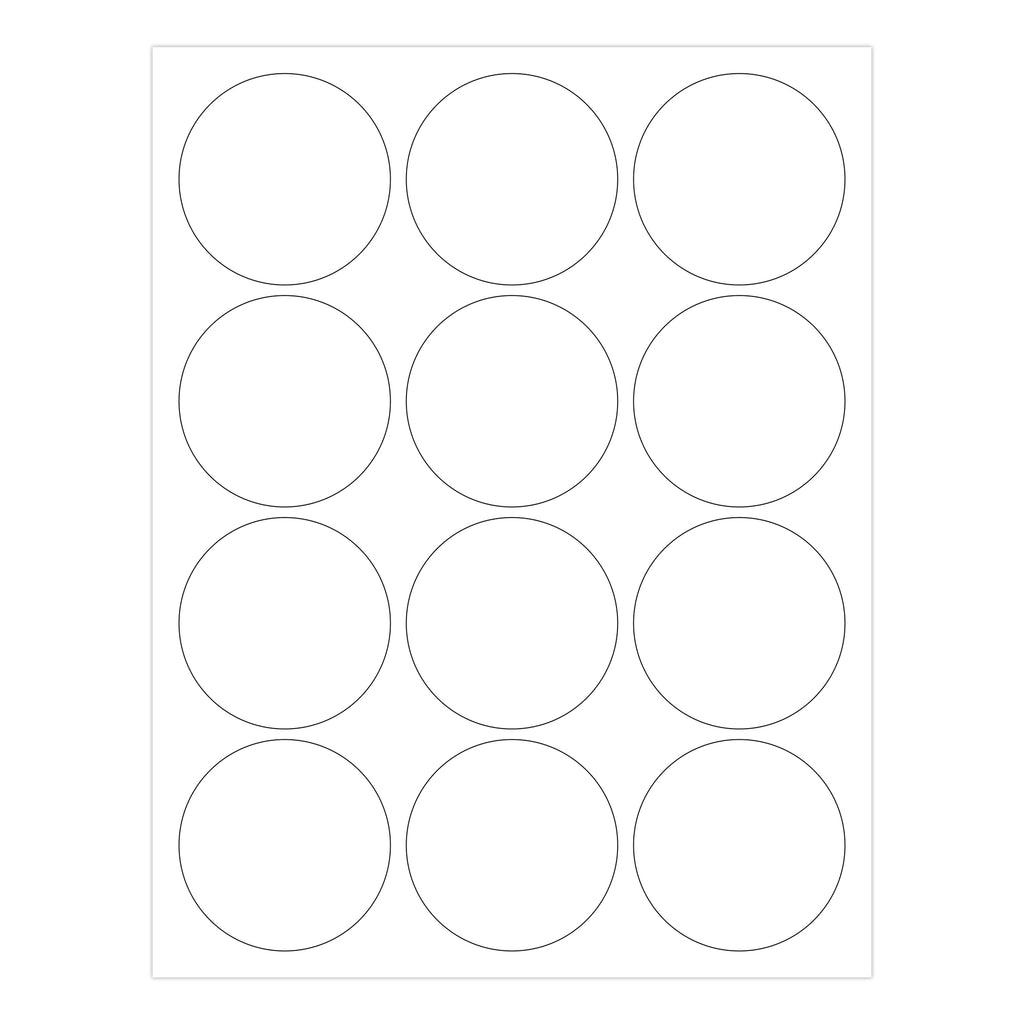 Round Printable labels 2.5 inch 
