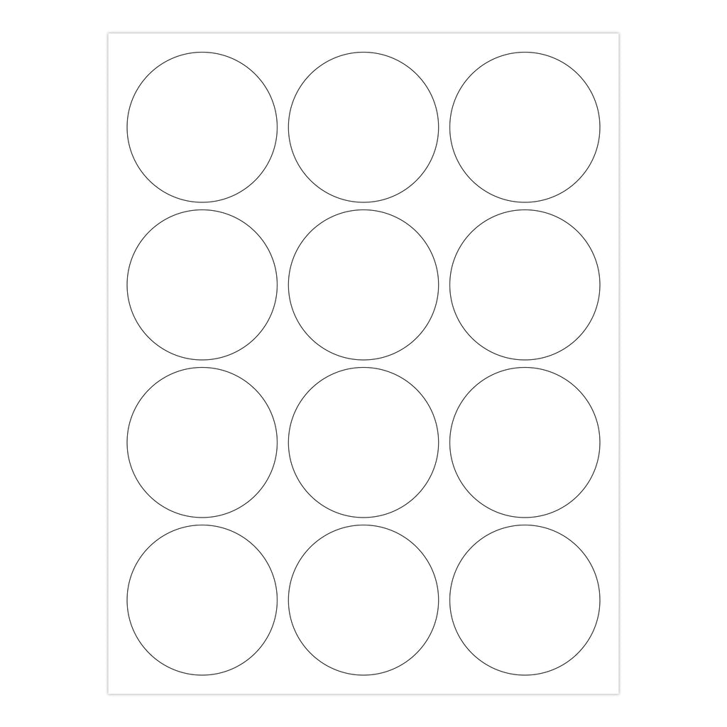 Round Printable labels 2.5 inch 