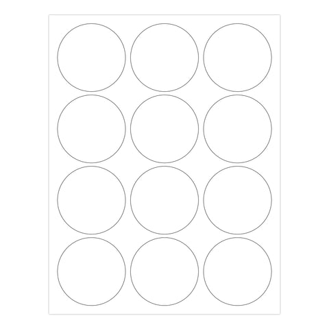 Round Printable labels 2.5 inch
