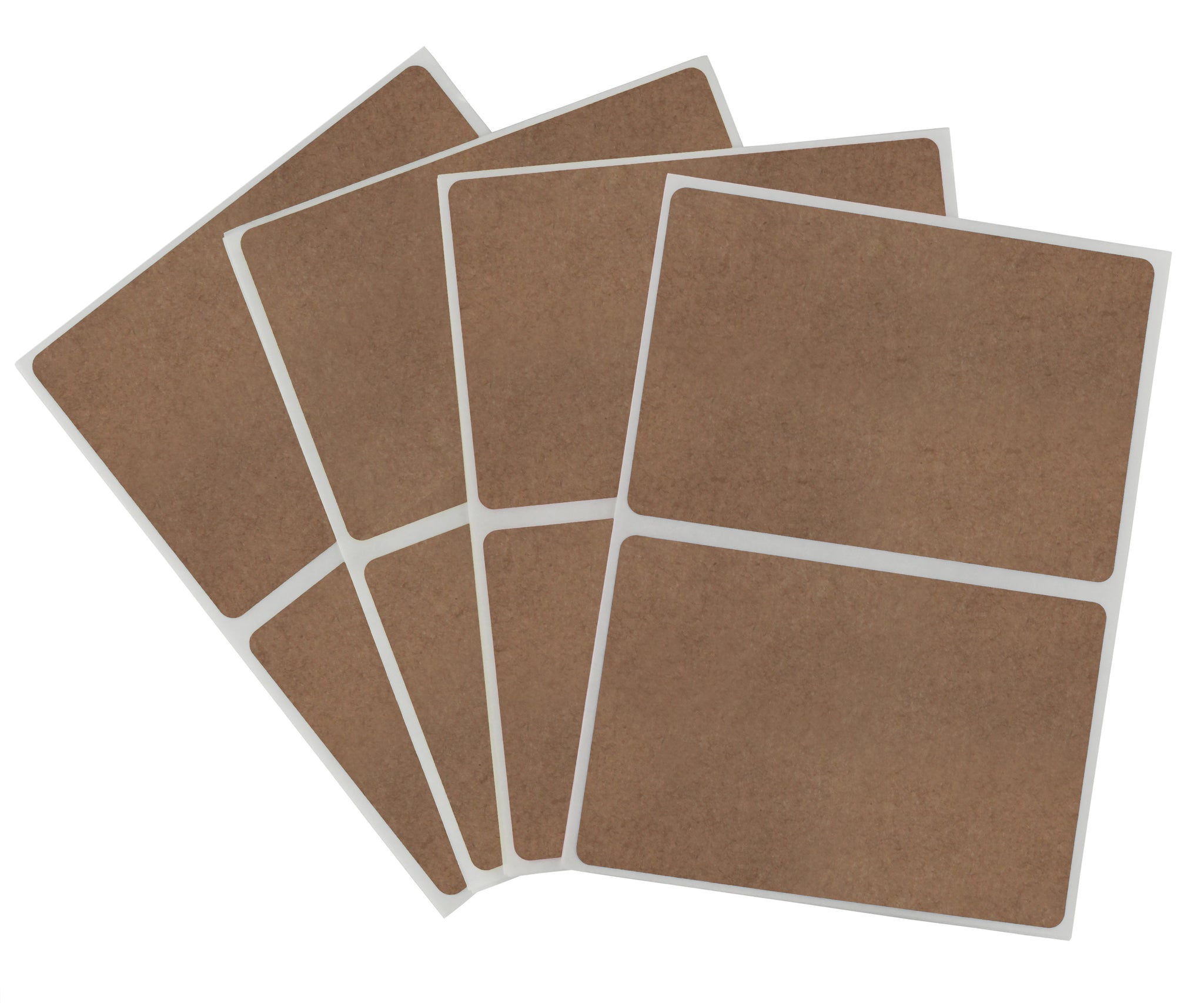 True Kraft Paper Rectangular Labels: 100/Pack