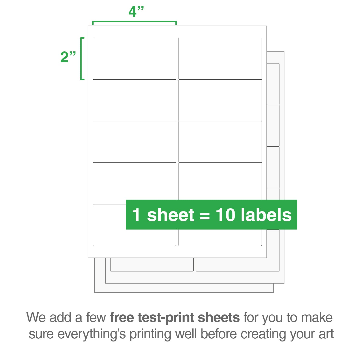 Rectangle Laser Labels - 2