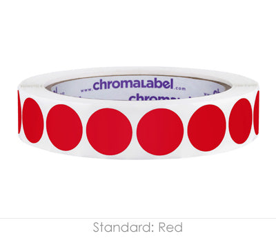 ChromaLabel 3/4 Permanent Round, Color-Code Dots: 1,008/Pack - White