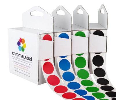 3/4" Permanent Round, Color-Code Dots: 1,000/Box