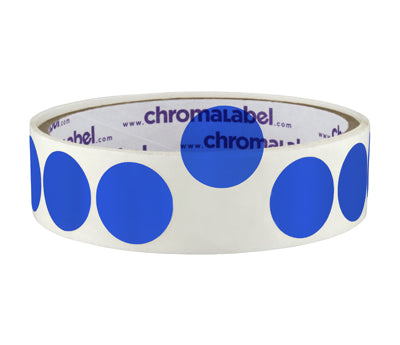 0.75" Dark Blue Transparent Labels