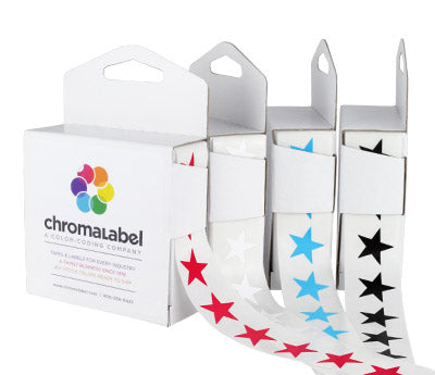 Color-Coding Star Shaped Labels, 0.75 inch | 1,000/ Dispenser Box