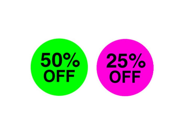 3/4" Round Sale Labels | Removable Adhesive: 500/Box