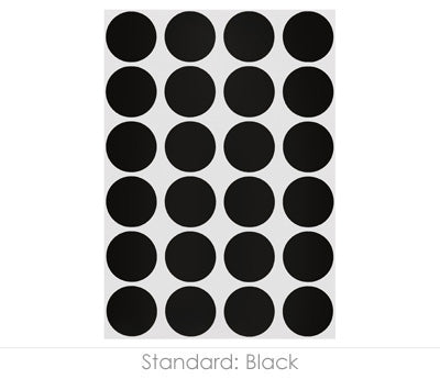 ChromaLabel 3/4 Permanent Round, Color-Code Dots: 1,008/Pack - Black