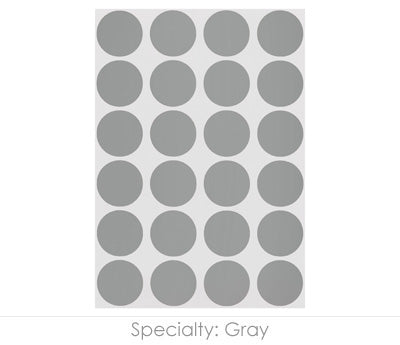 ChromaLabel 3/4 Permanent Round, Color-Code Dots: 1,008/Pack - Gray