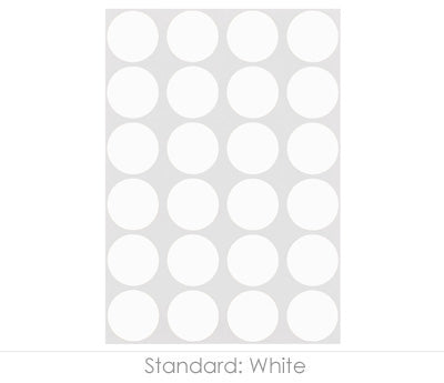 ChromaLabel 3/4 Permanent Round, Color-Code Dots: 1,008/Pack - White