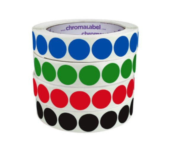 Removable 0.75 inch Dot Labeling Stickers - 1,000 per Roll