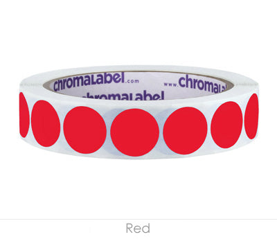 3/4" Removable Round, Color-Code Dots: 1,000/Roll – Red