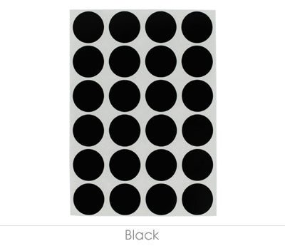 ChromaLabel 3/4 Removable Round, Color-Code Dots: 1,008/Pack - Black