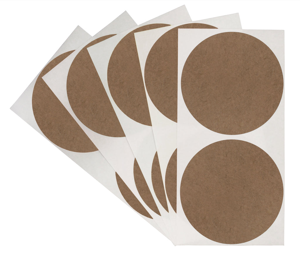 True Kraft Paper Dot Stickers: 100/Pack