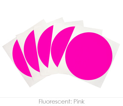 4 inch FLO Pink Removable Stickers on a Liner