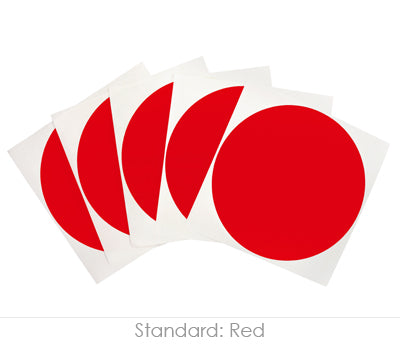 Small Red Dot Stickers 1/2 Round
