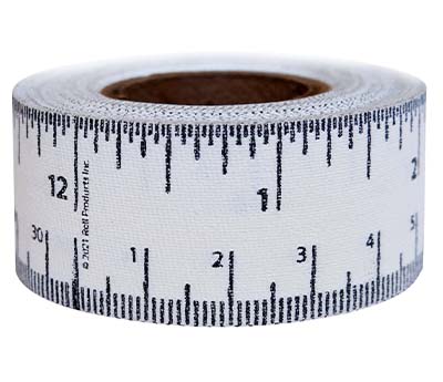 1 Adhesive Cloth Ruler Tape: 7 yds - Yellow