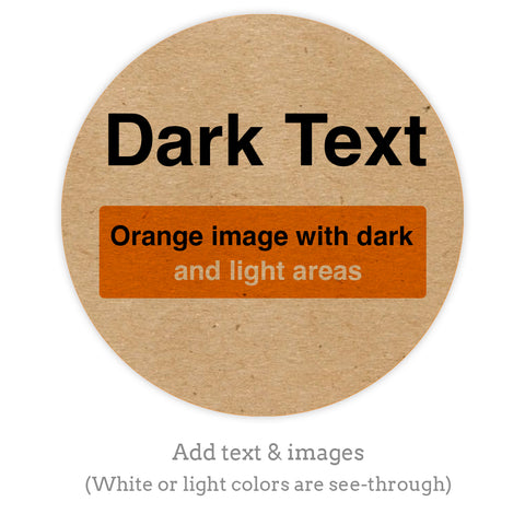Custom Round Label: Kraft Paper