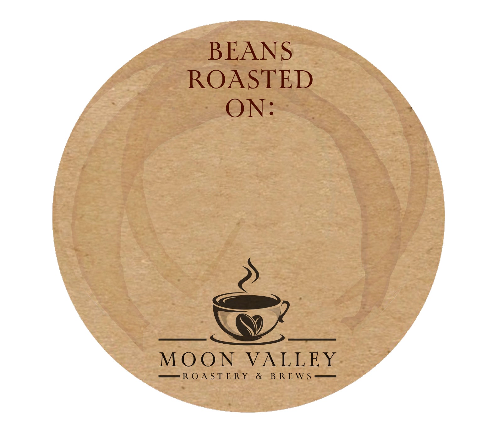 Custom Round Label: Kraft Paper