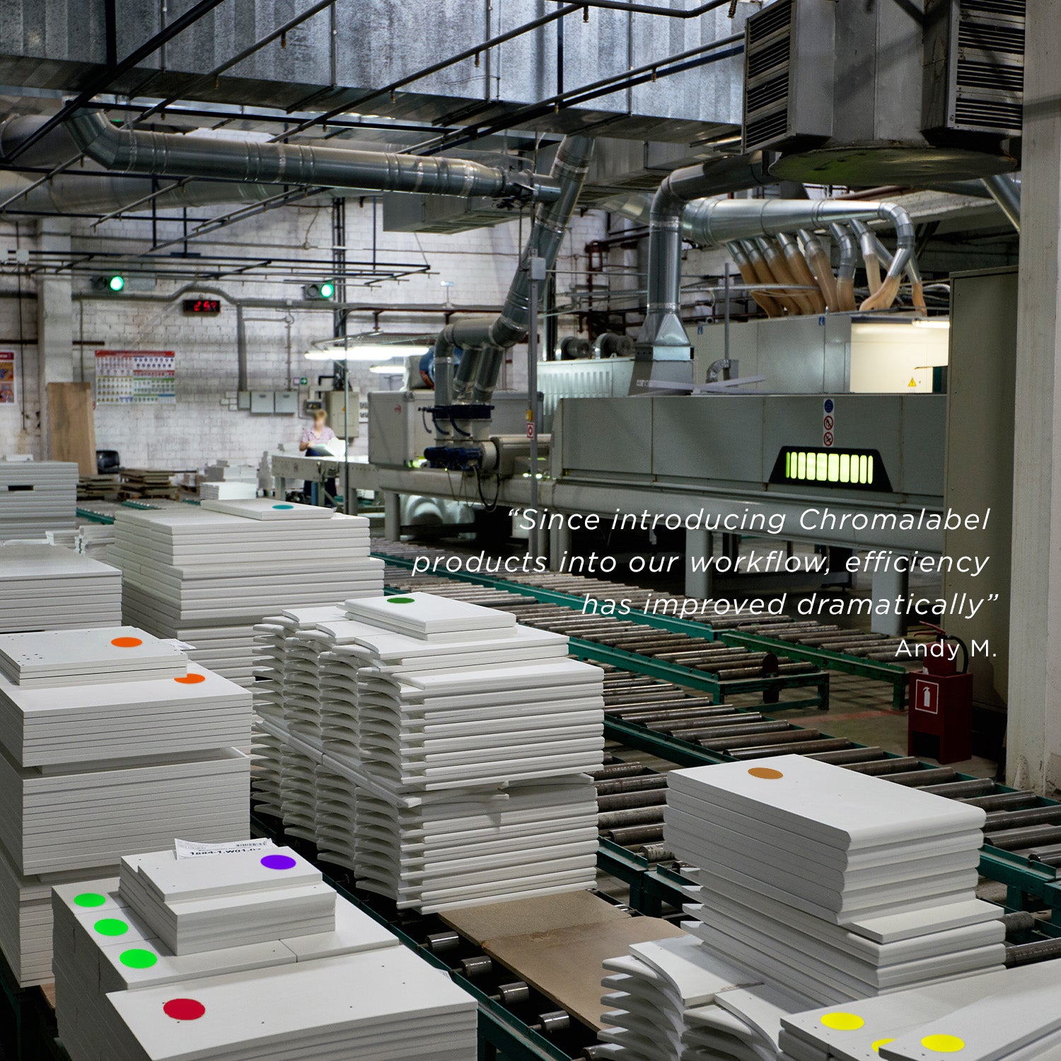 2 inch color-code dots used for factory inventory labeling