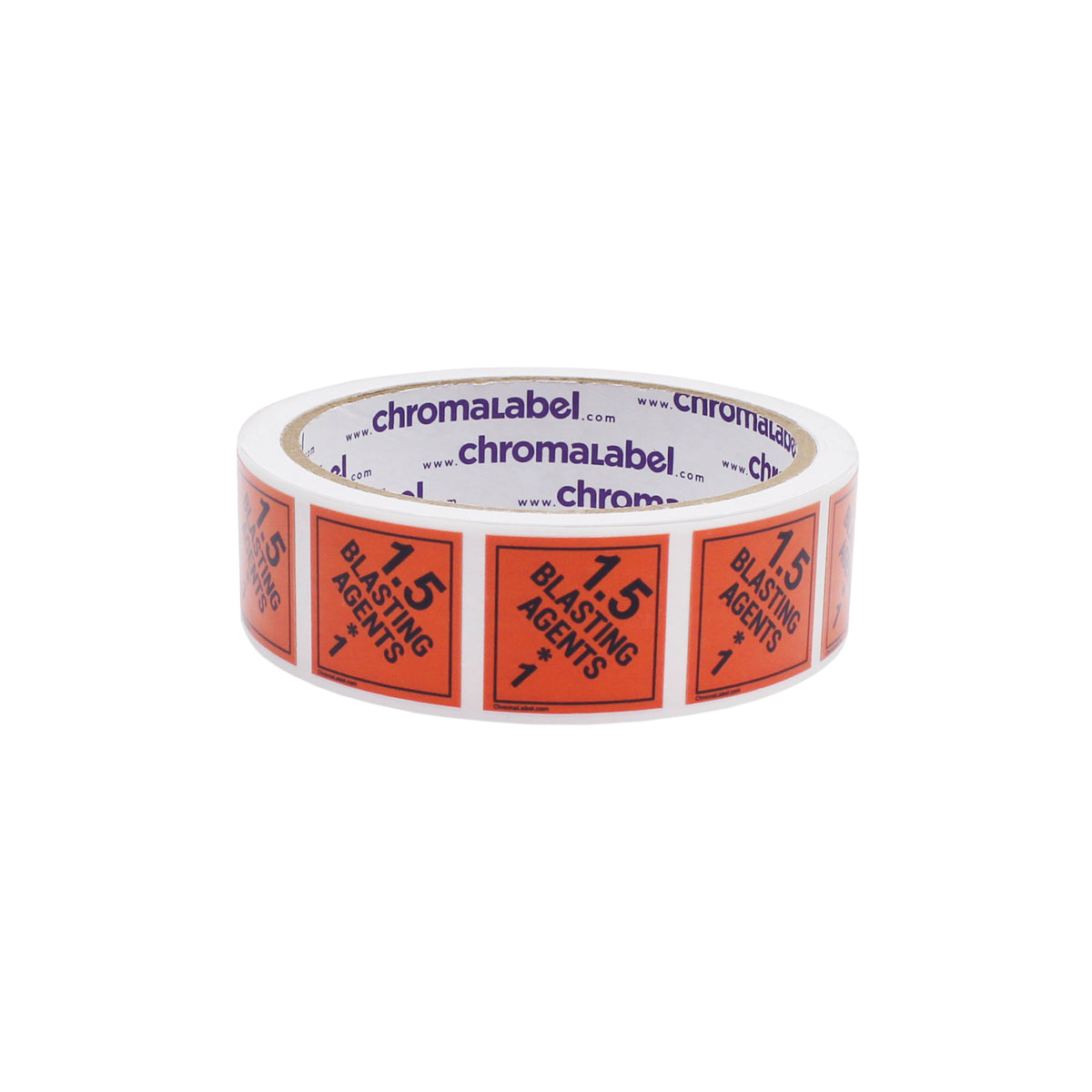 2" x 2" Permanent Durable Square D.O.T. Hazard Labels, Hazard Class 1.5 Blasting Agents Label, 100/Roll