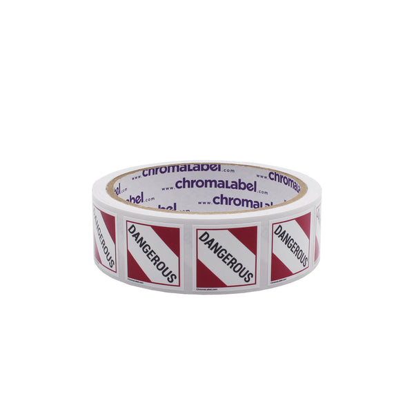 2" x 2" Permanent Durable Square D.O.T. Hazard Labels, Dangerous Hazard Pictogram Label, 100/Roll