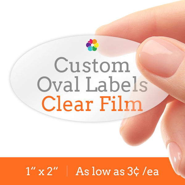 Custom Oval 1" x 2" Label: Film