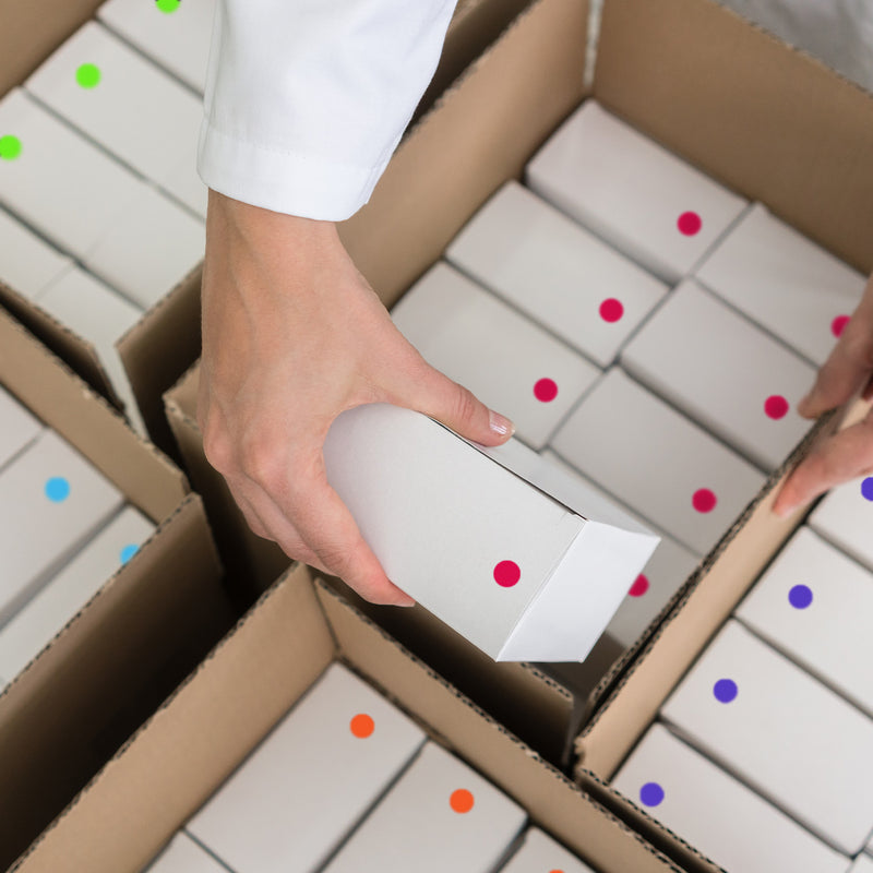 1/4" Permanent Round, Color-Code Dots: 1,000/Box