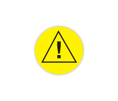 3/4" Permanent Universal Warning Labels Labels